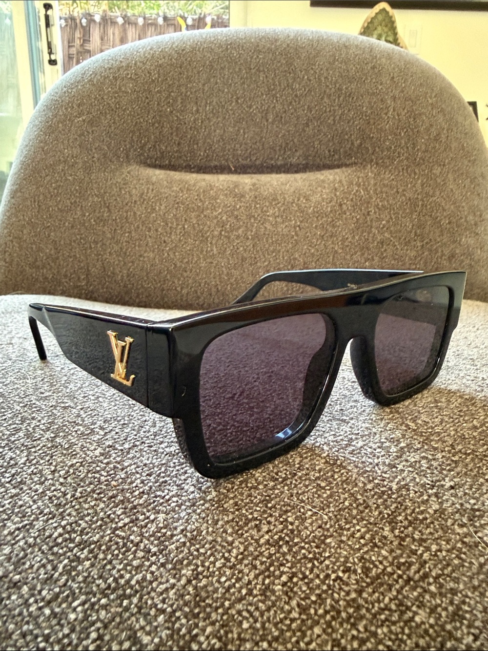 Louis Vuitton Black Square-Frame Sunglasses